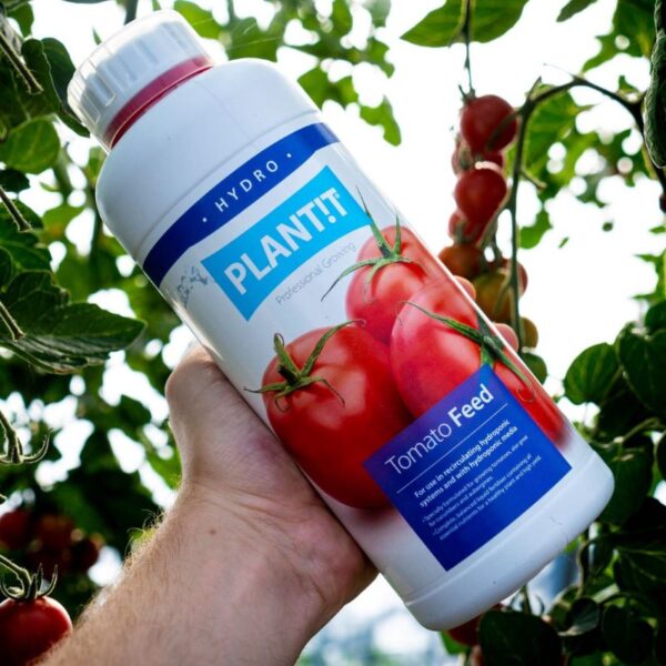 Bottle of PLANT!T liquid tomato food, fertiliser