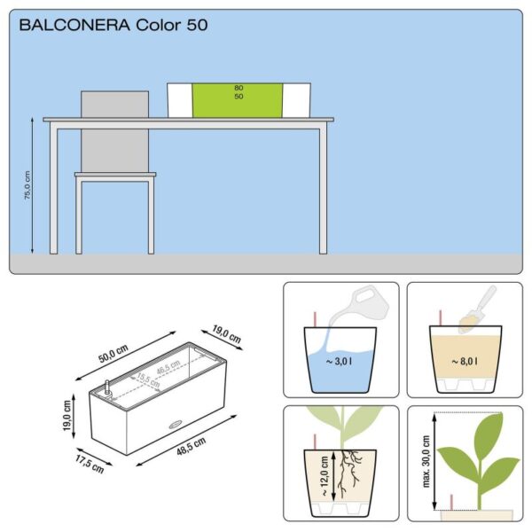 Balconera 50 dimensions