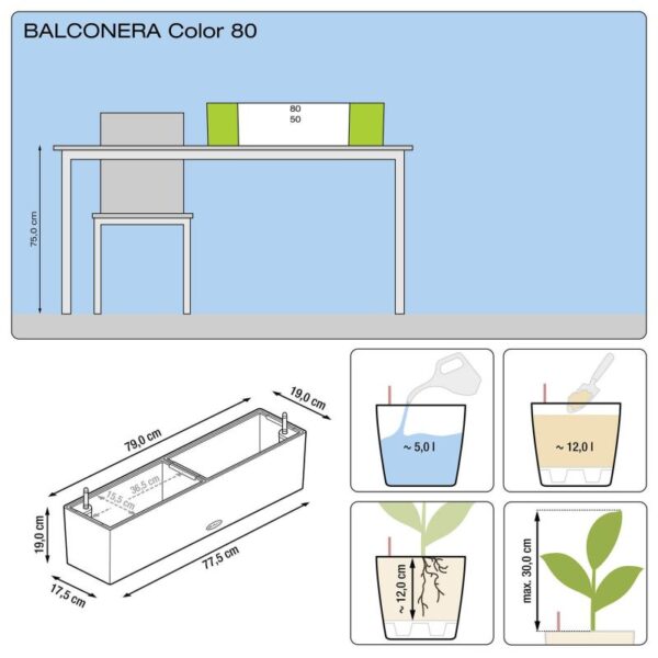 Balconera 80 dimensions