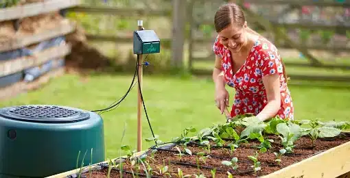 Garden Saving Water , Established Plants, Solar Automated Irrigation Systems 